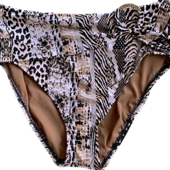 Bleu Rod Beattie Walk On The Wild Side High Waist Bikini Bottom Brown, B… - Picture 11 of 12